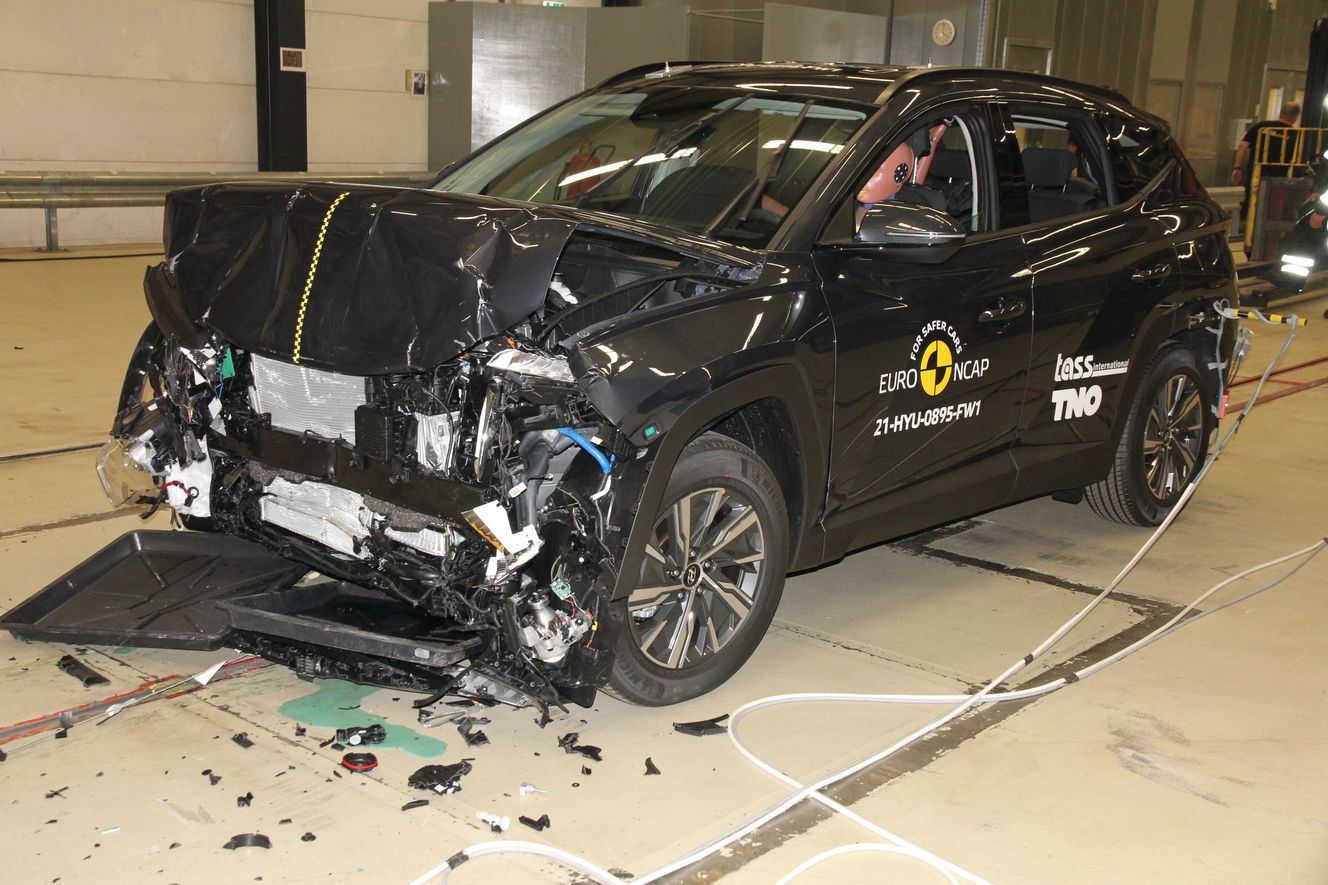 Hyundai Tucson car after crash test