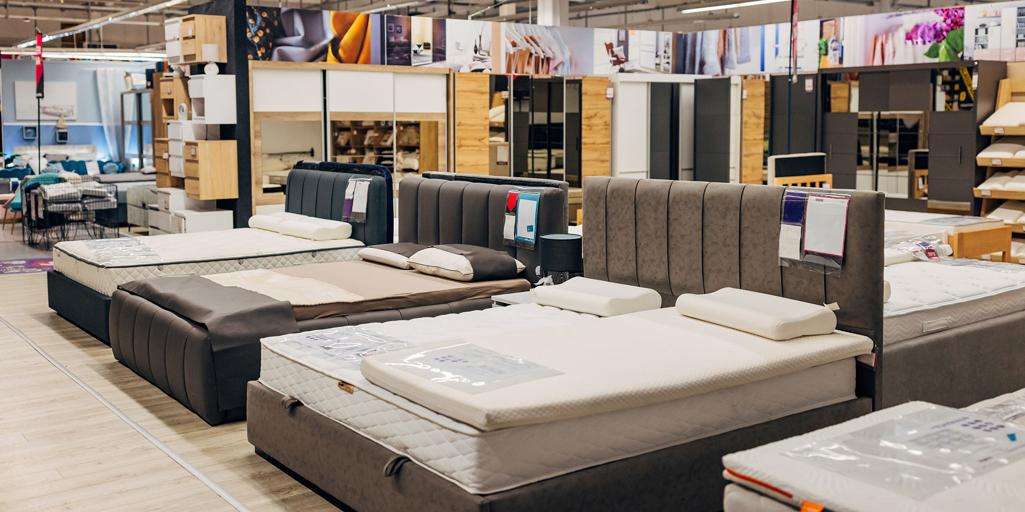 Mattresses in a mattress shop