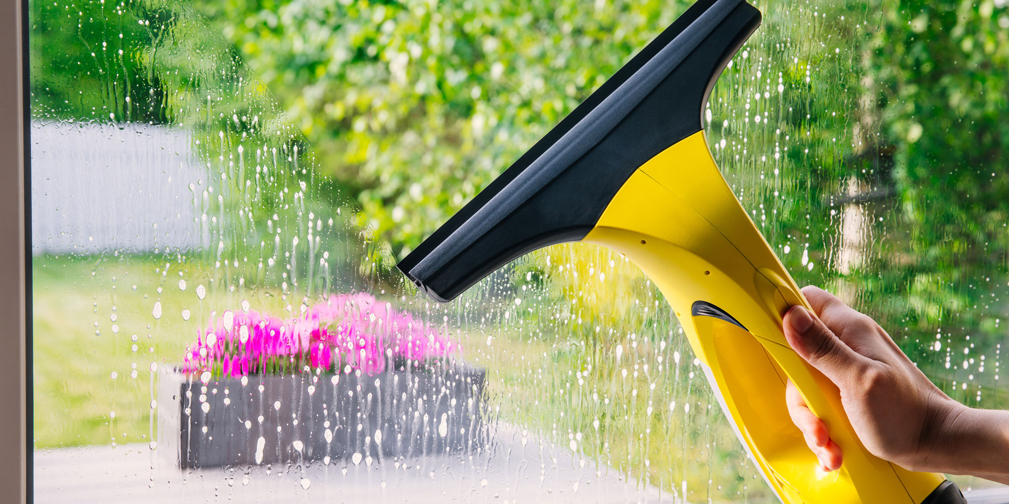 Using a window vac